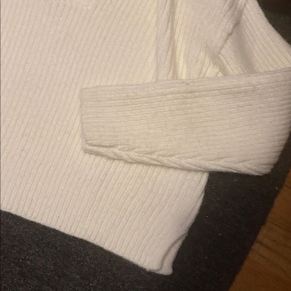 Lucky Brand Cream Ribbed Half-Zip Sweater - Picture 9 of 10